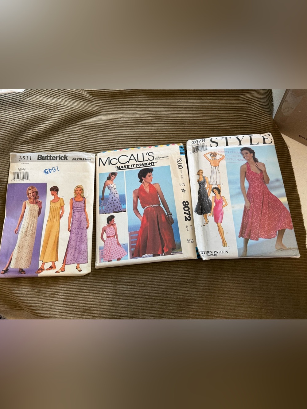 3 Vintage Patterns!
Butterick / Style / McCall’s